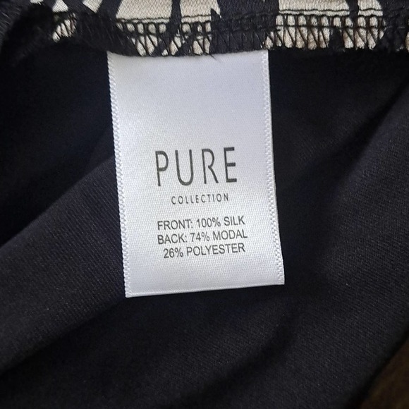 Pure collection silk Midi A line dress size Large US 18 - Picture 2 of 3